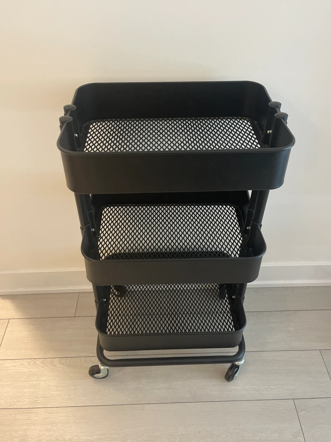 Black 3-Tier Rolling Cart - photo 3