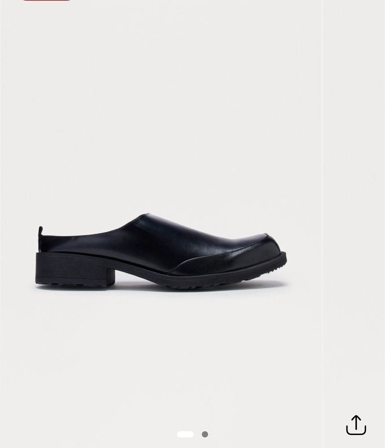 Black Leather Mules