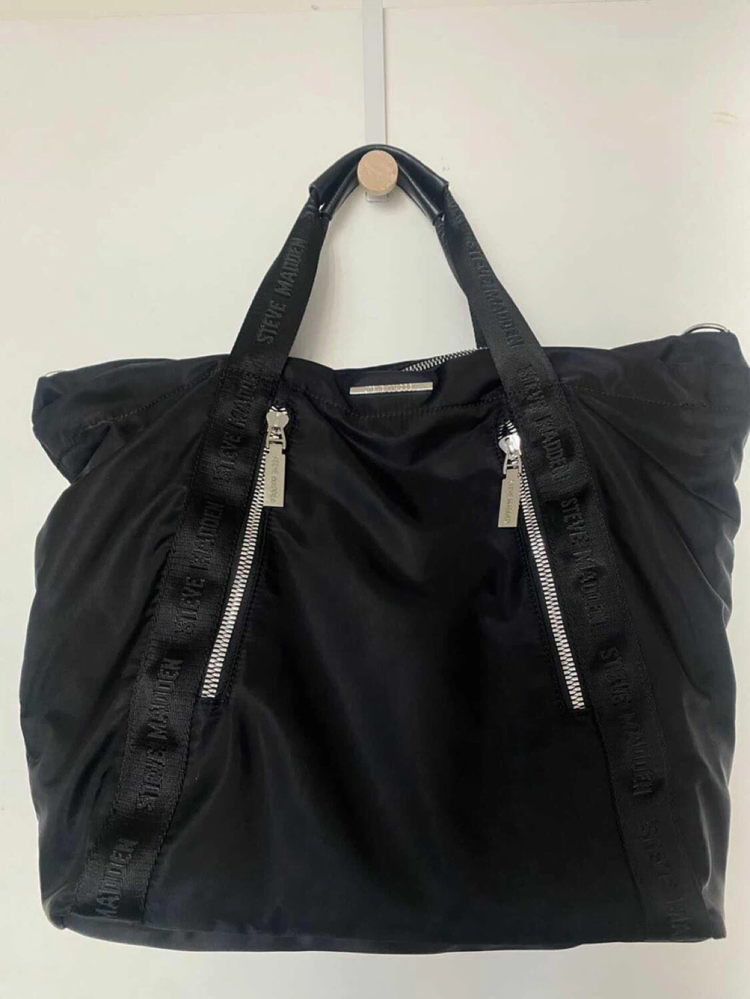 Black Steve Madden Tote Bag