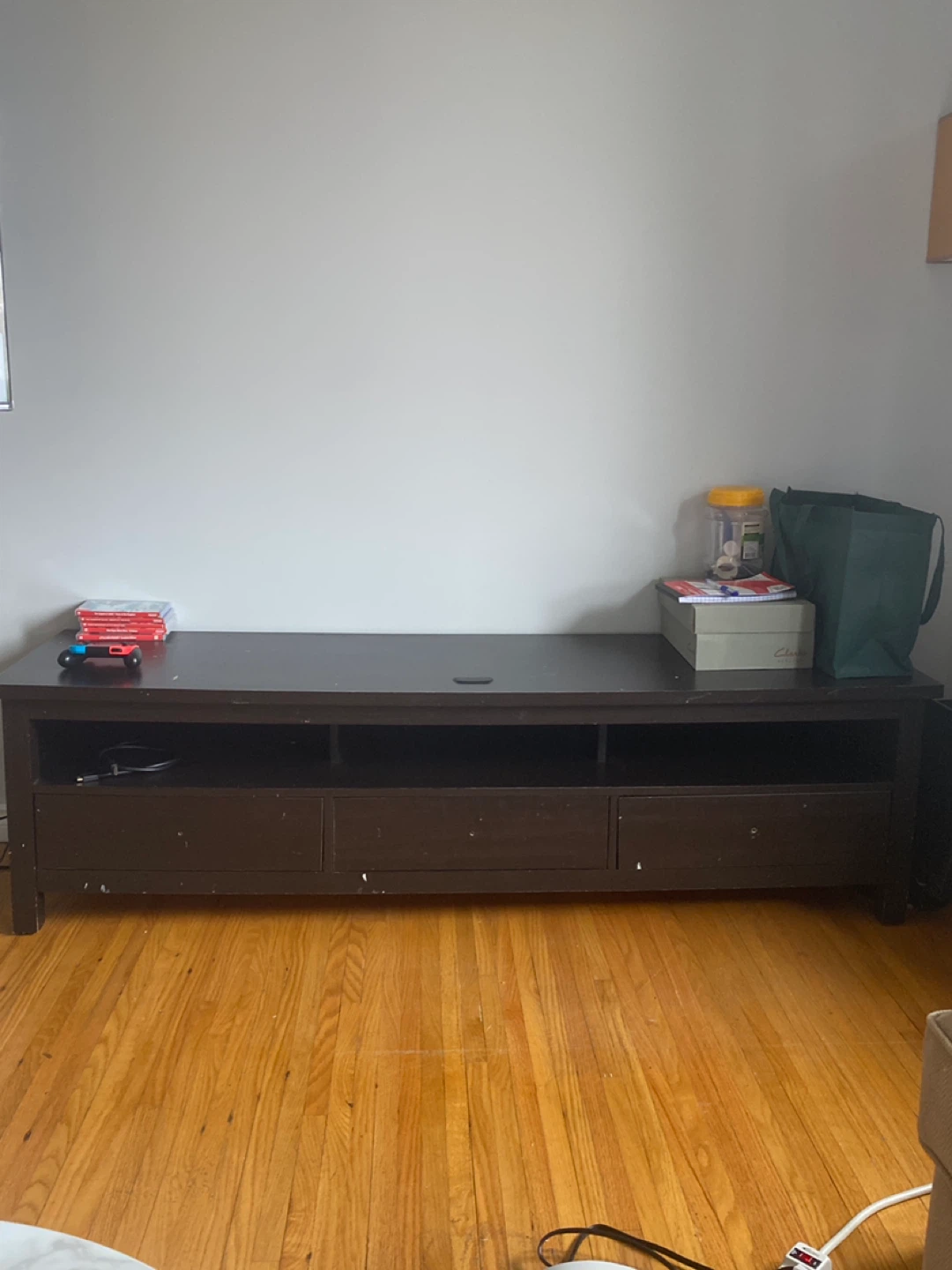 Moving out sale - Dark Brown Media Console TV Stand