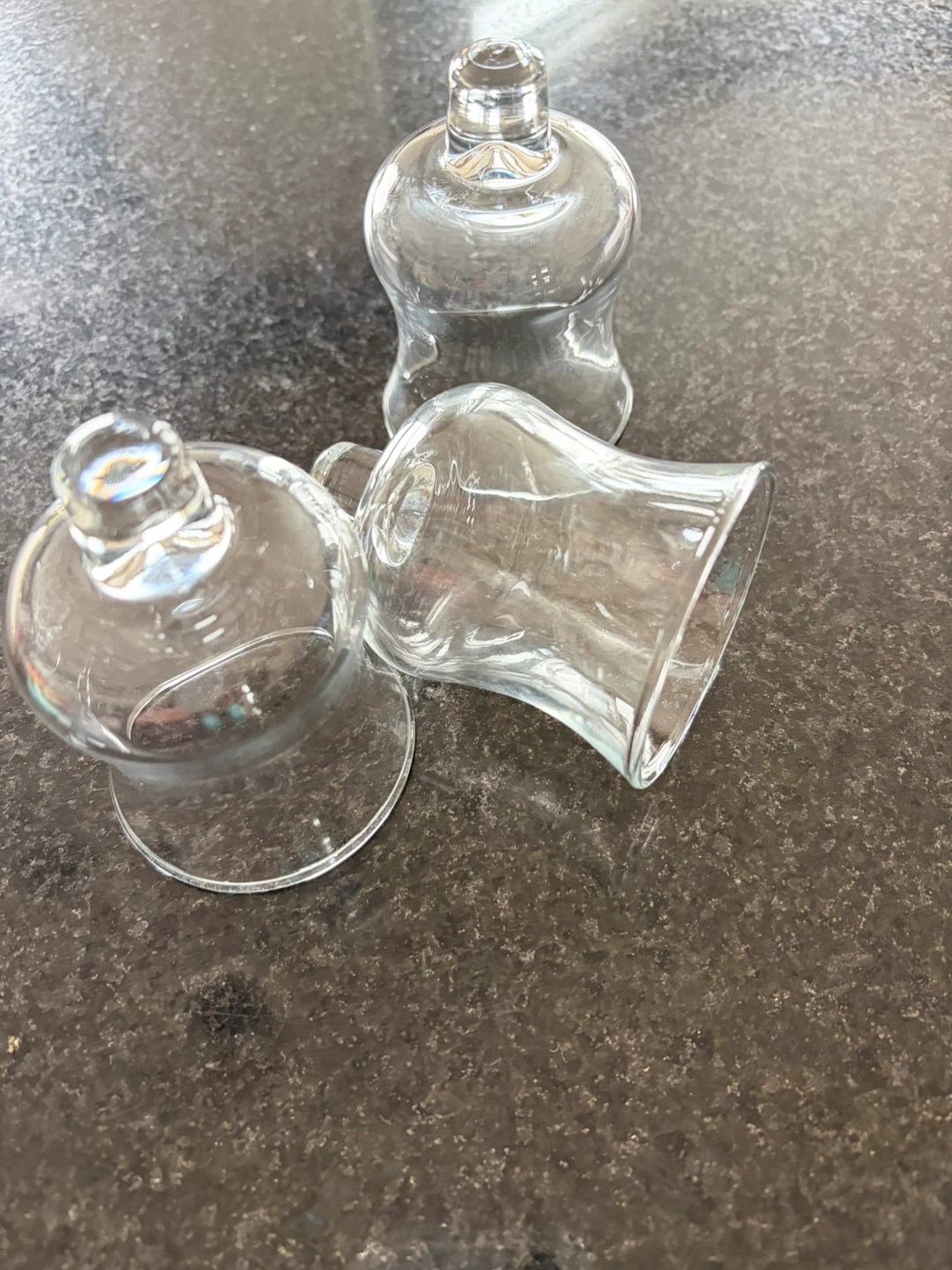 Set of 3 Clear Glass Votive Candle Holders
