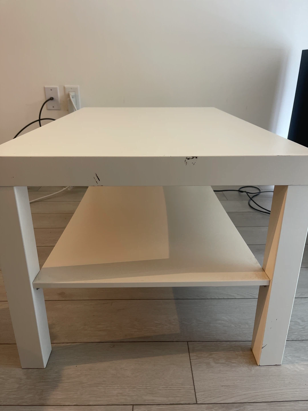White Coffee Table with Shelf - photo 3