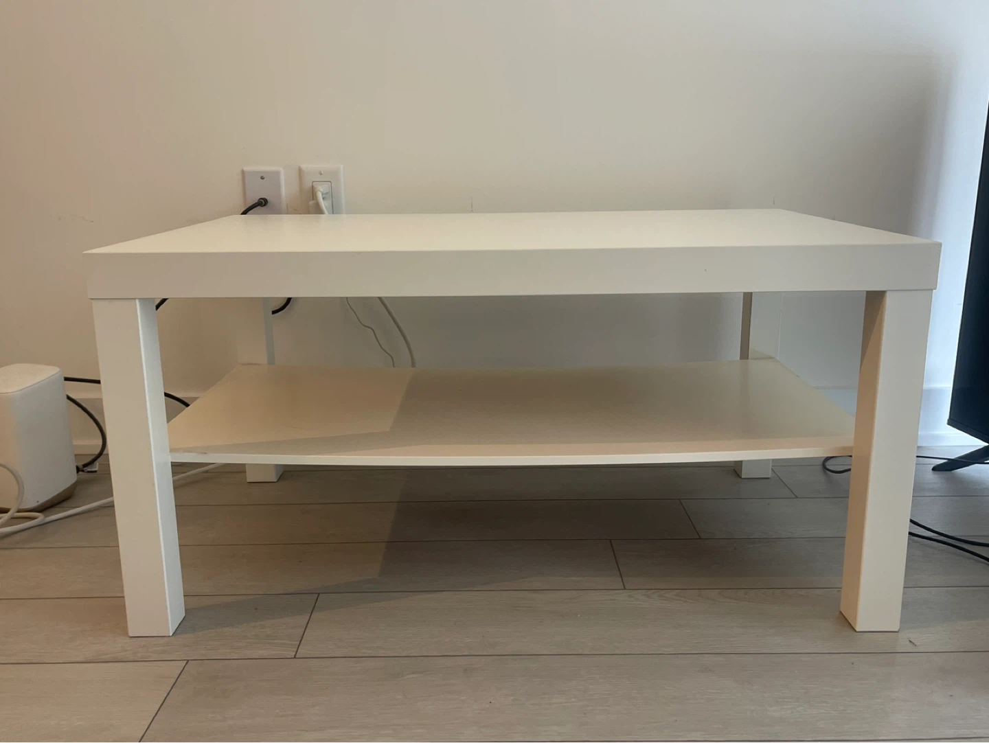 White Coffee Table with Shelf