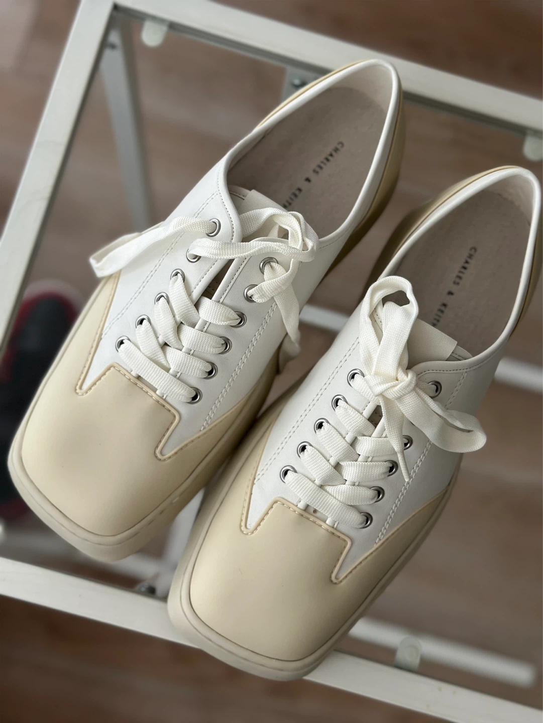 Charles & Keith Square Toe. Sneakers Loafers - Size 40