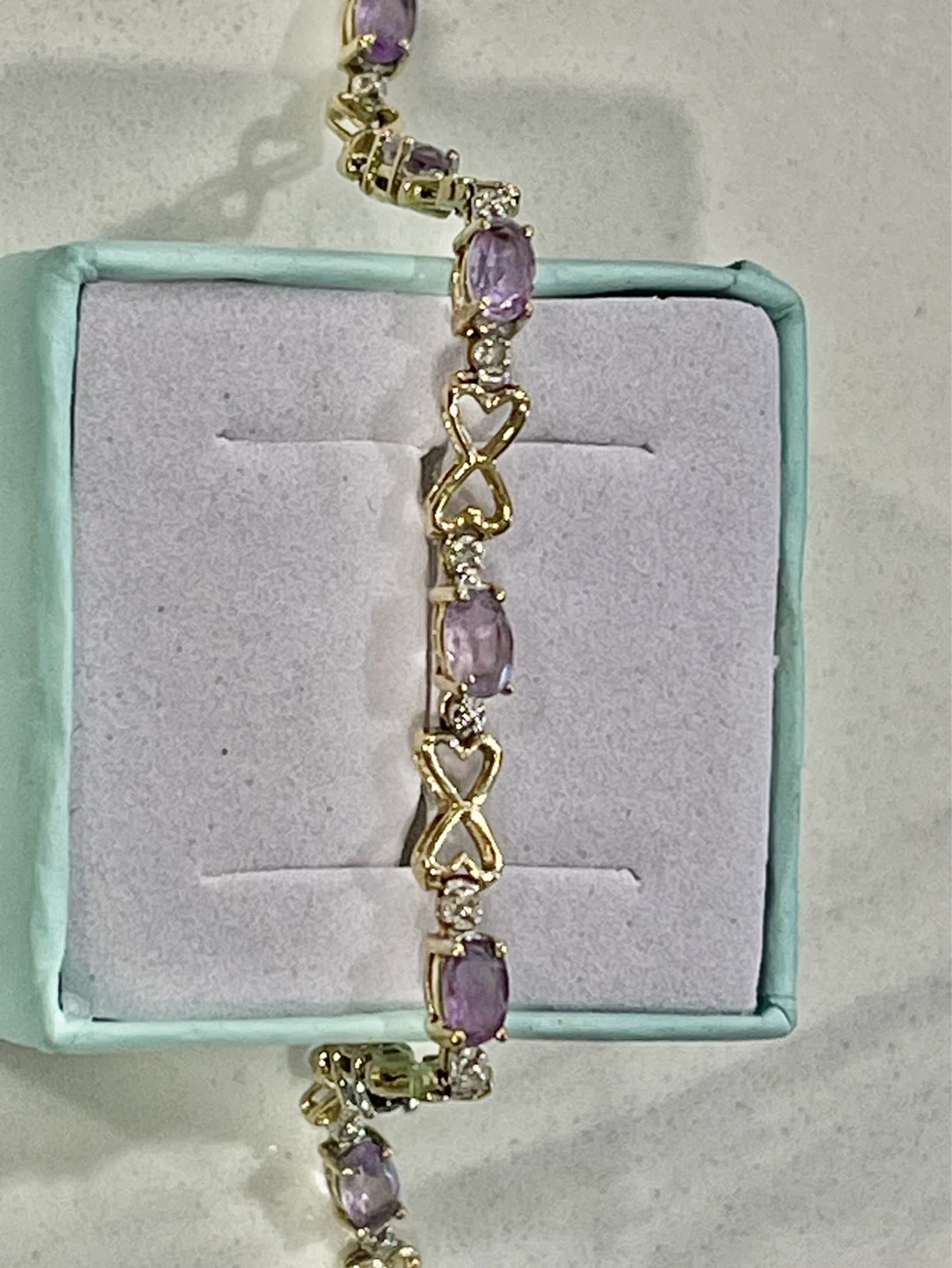 10k amethyst bracelet