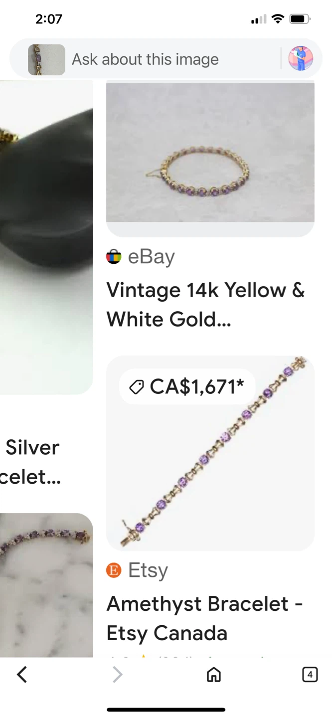 10k amethyst bracelet - photo 3
