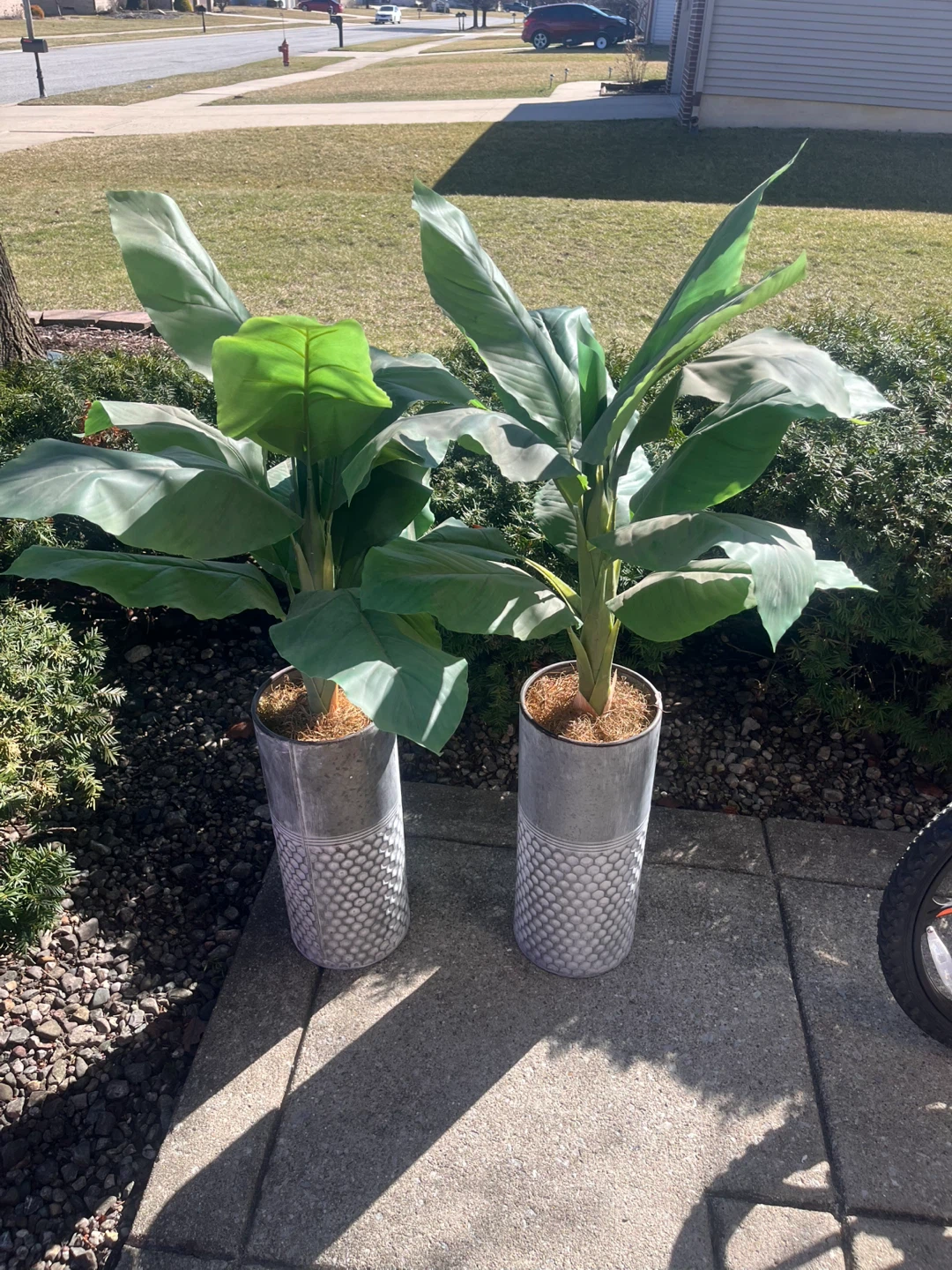 2 Faux Banana Leaf Plants