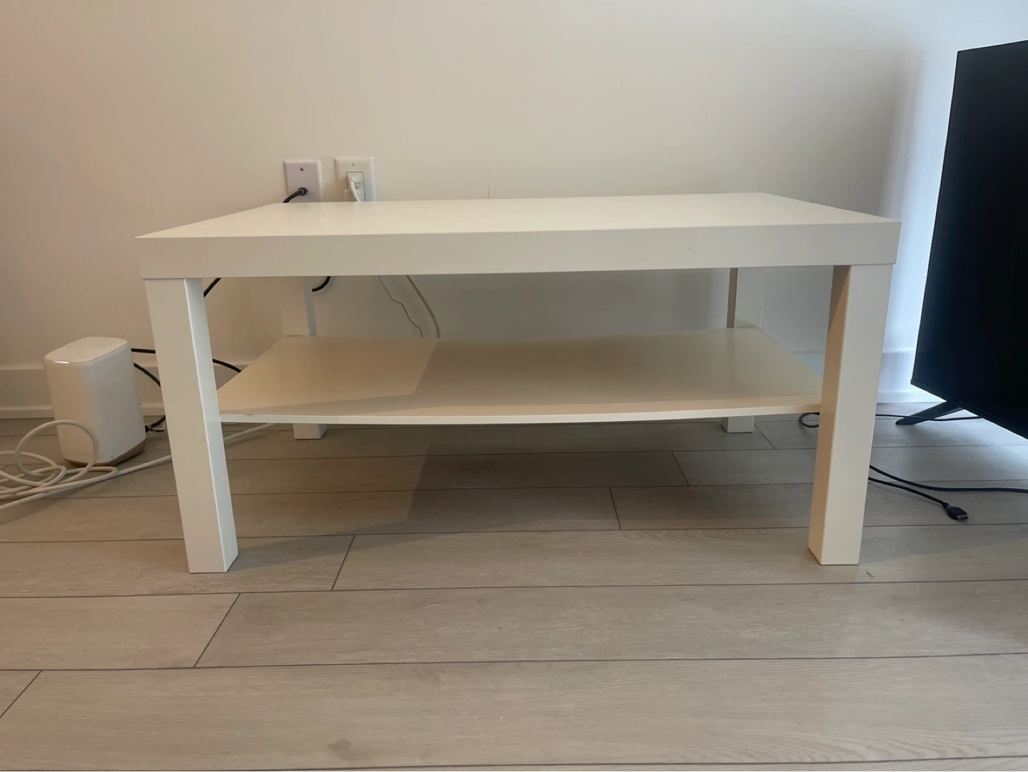 White Coffee Table with Shelf - photo 4