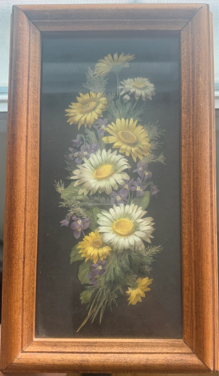 Framed Floral Print - Daisies and Poppies