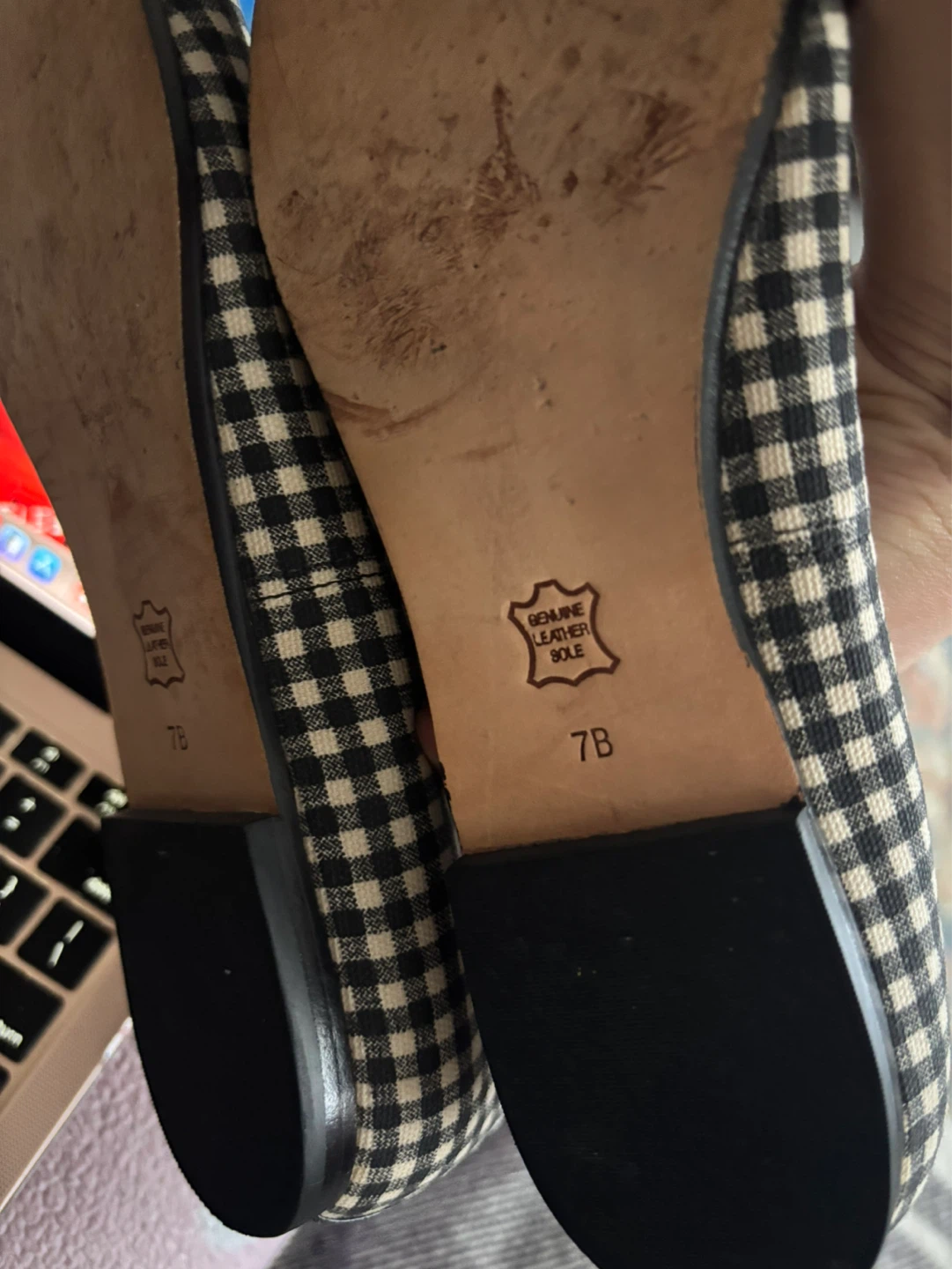 Talbots Black and White Gingham Ballet Flats - Size 7B - photo 4