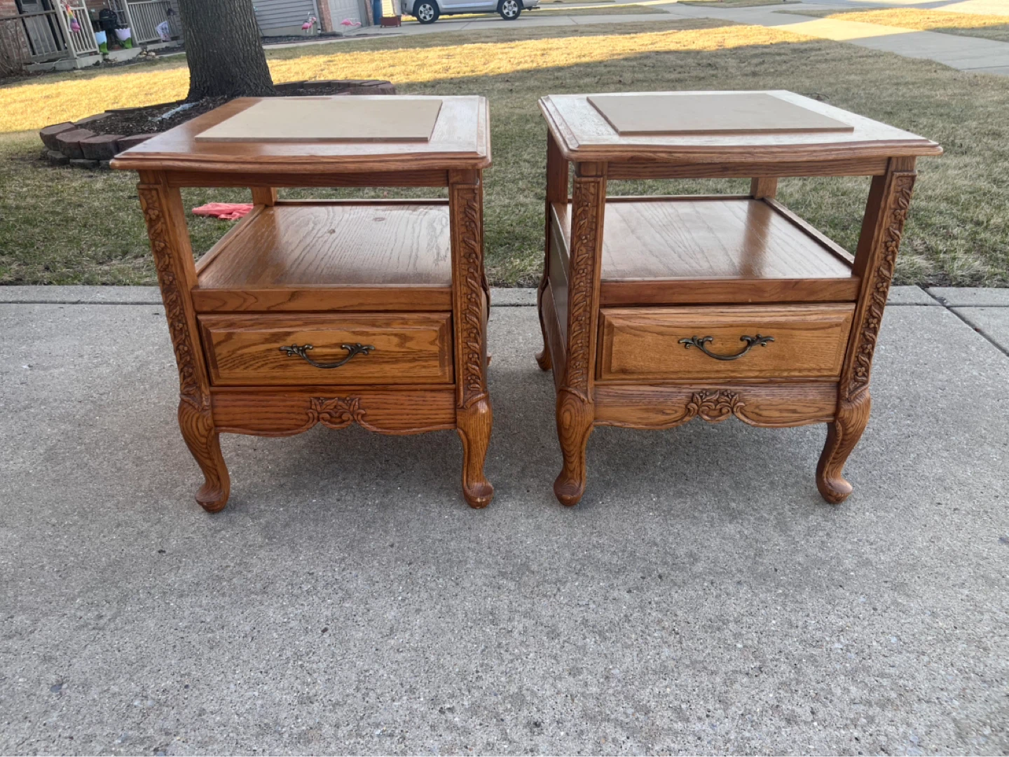 2 Wood Nightstands