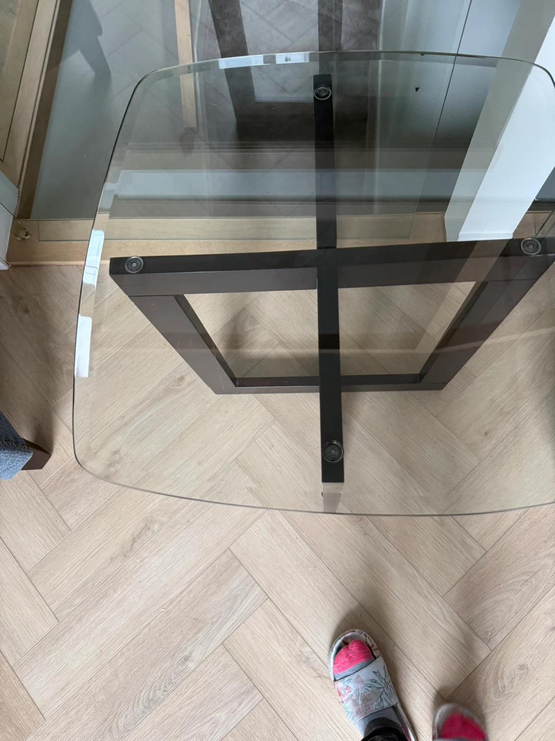 Glass Top Side Table