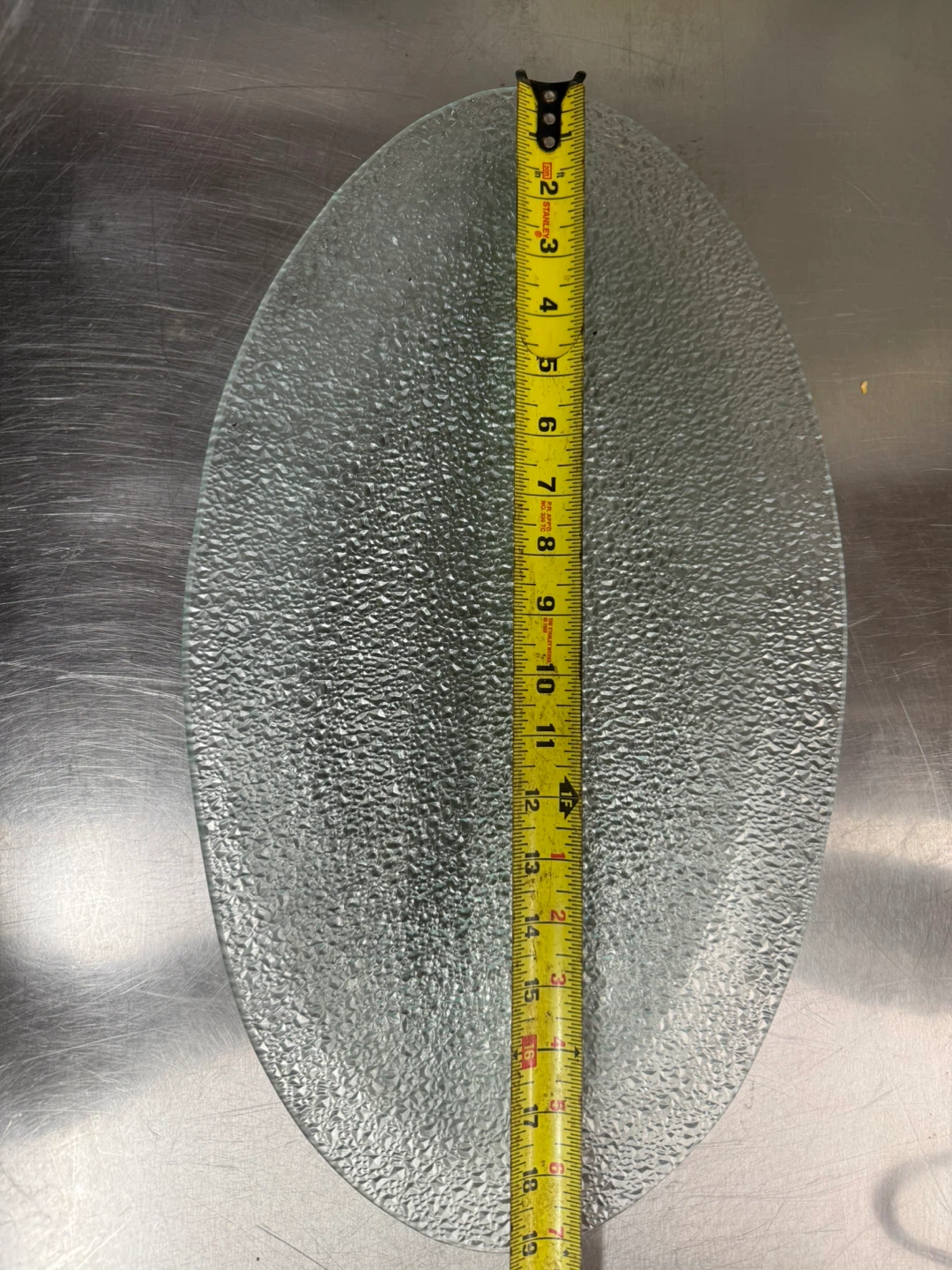 Textured Glass Oval Serving Platter - photo 2