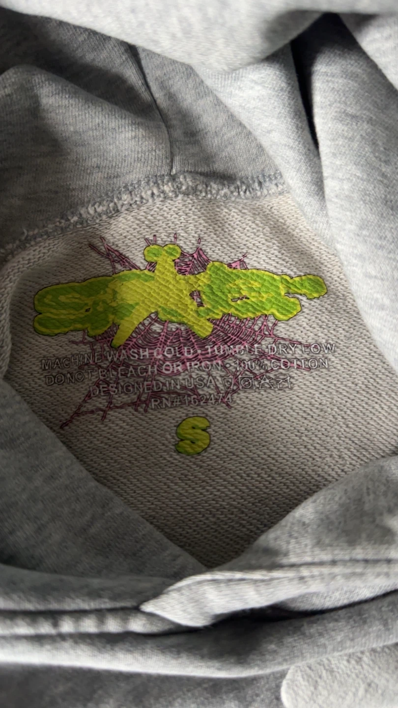 Sp5der Hoodie Grey Size S - photo 3