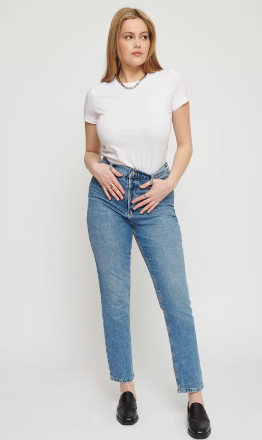 Dynamite Rosie High-Rise Straight Leg Jeans - Size 27 - Black - photo 5