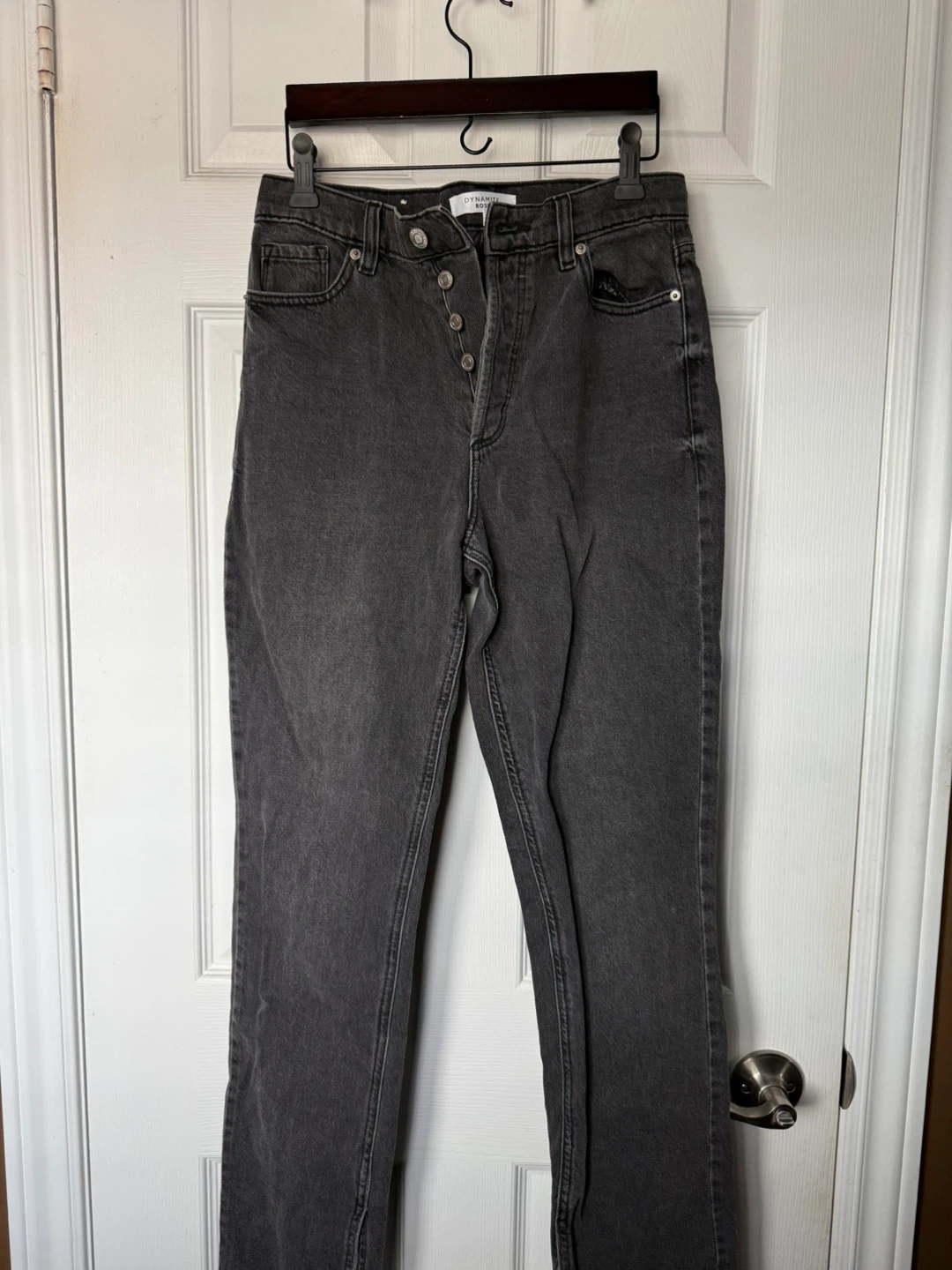 Dynamite Rosie High-Rise Straight Leg Jeans - Size 27 - Black