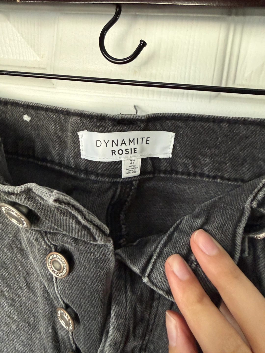 Dynamite Rosie High-Rise Straight Leg Jeans - Size 27 - Black - photo 2