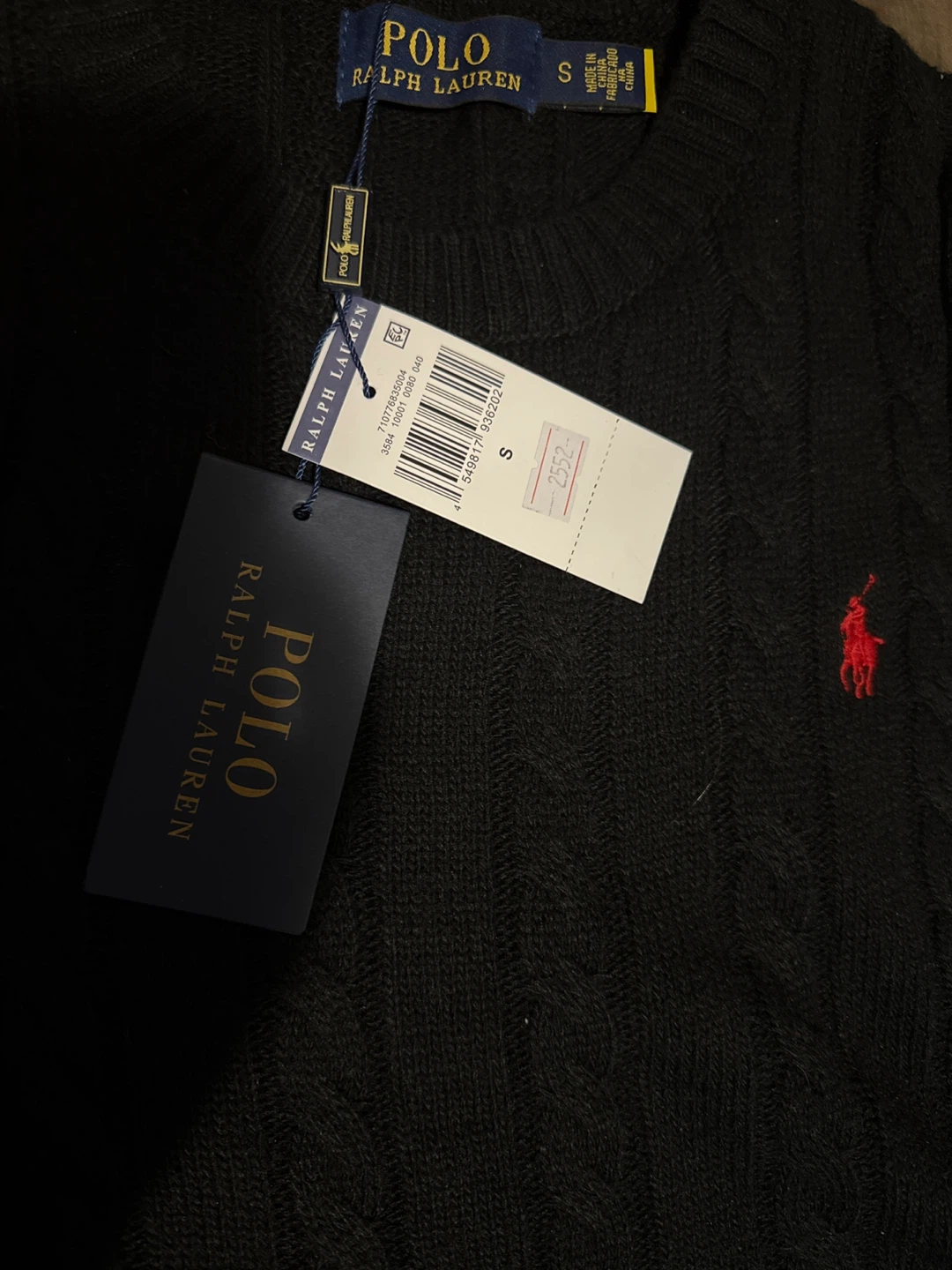 Ralph Lauren Polo Cable Knit Sweater - Black - photo 4