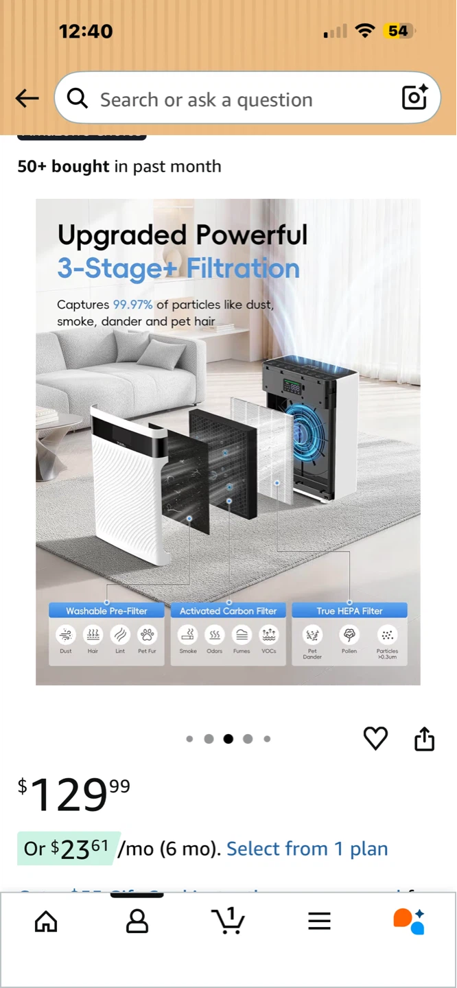 TER Air Purifier with H13 HEPA Filter - photo 2
