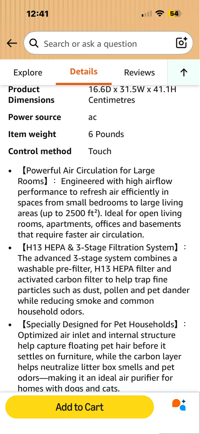 TER Air Purifier with H13 HEPA Filter - photo 3