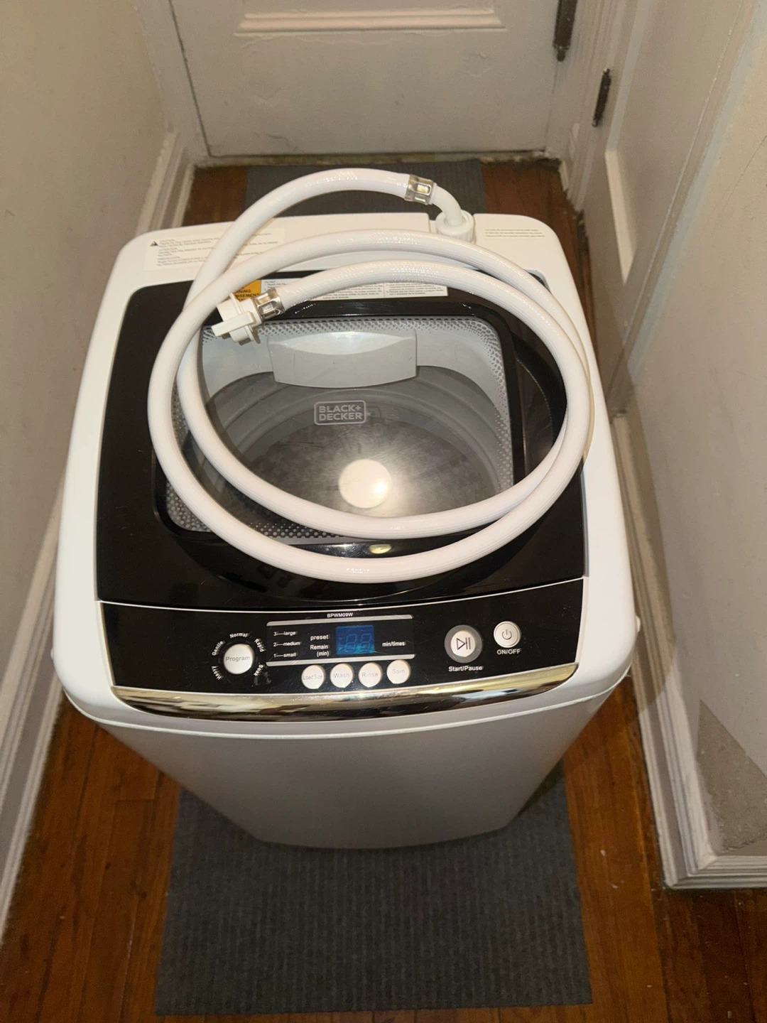 BLACK+DECKER 0.9 Cu. Ft. Portable Washer - White