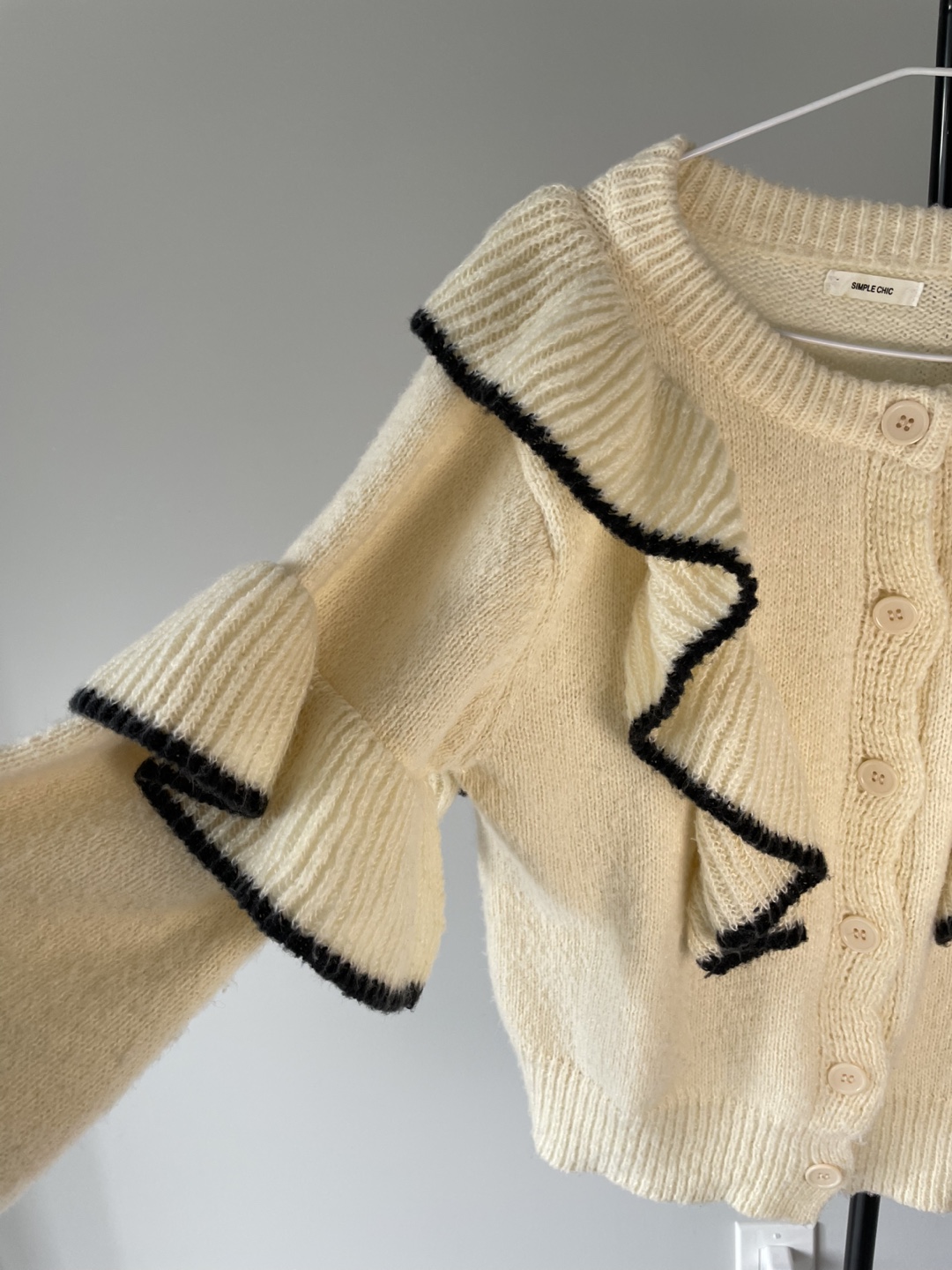 Cream Ruffle Cardigan - photo 2