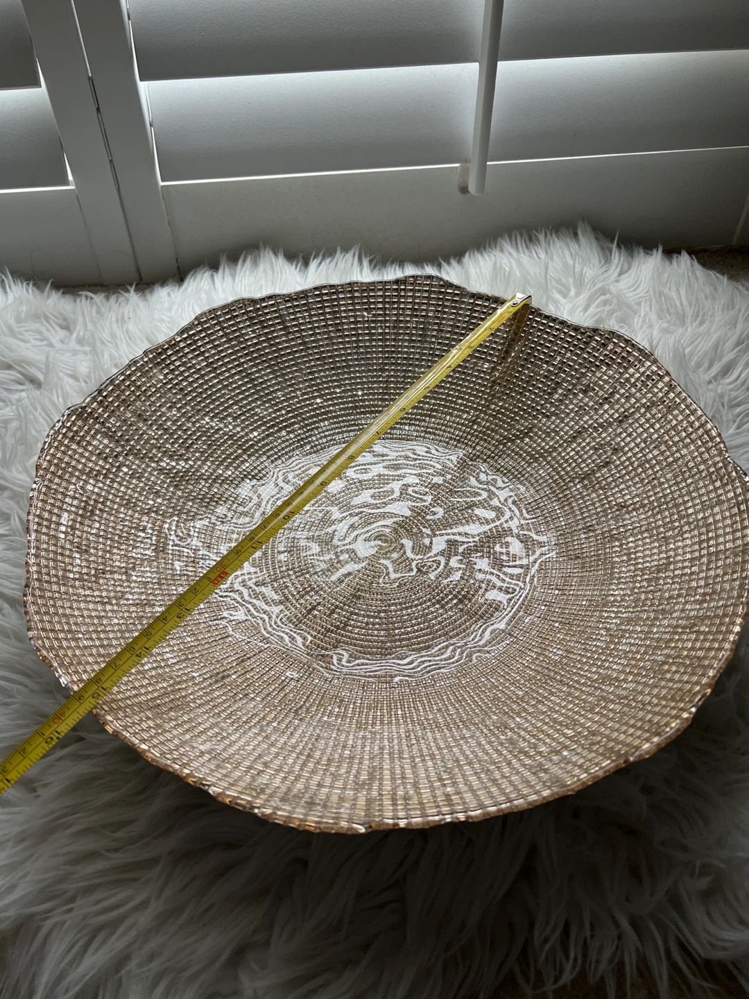 Decorative Gold Serving Bowl