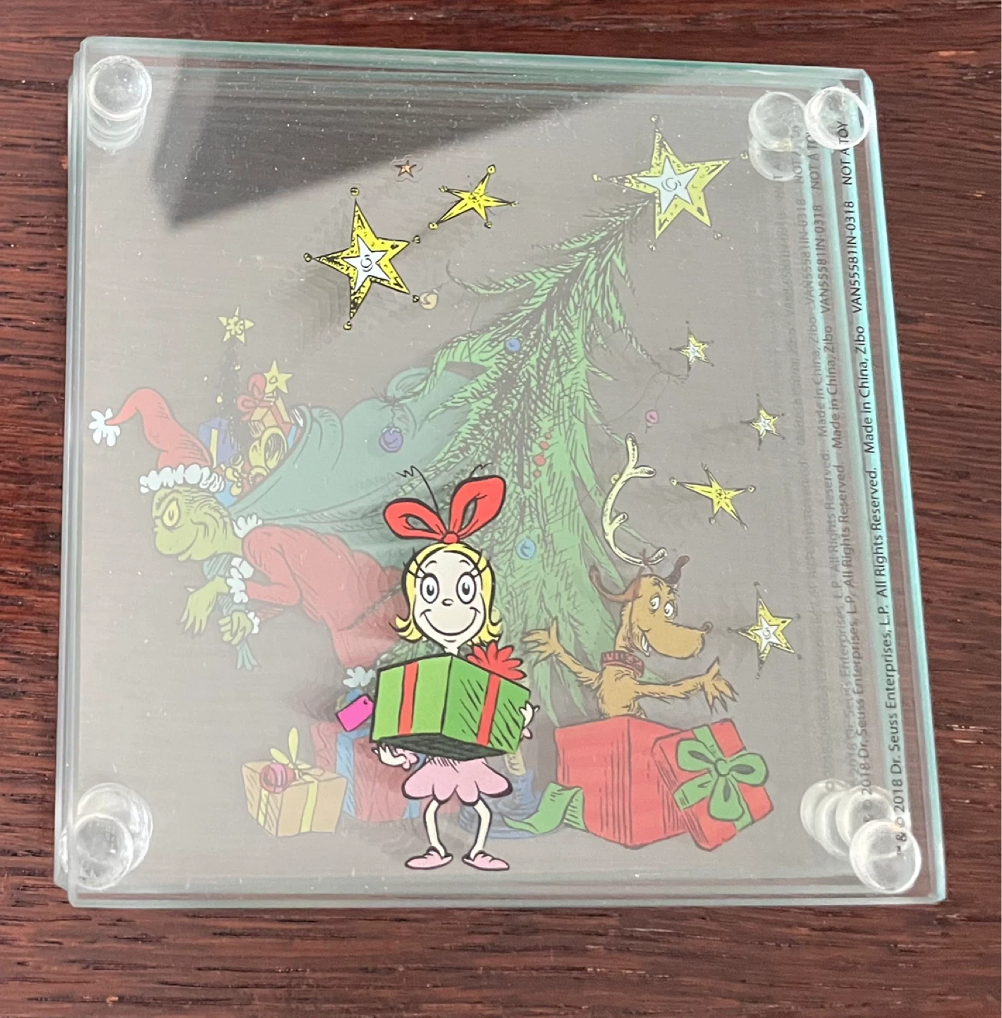 Dr. Seuss’s The Grinch Glass Coasters - Set of 4