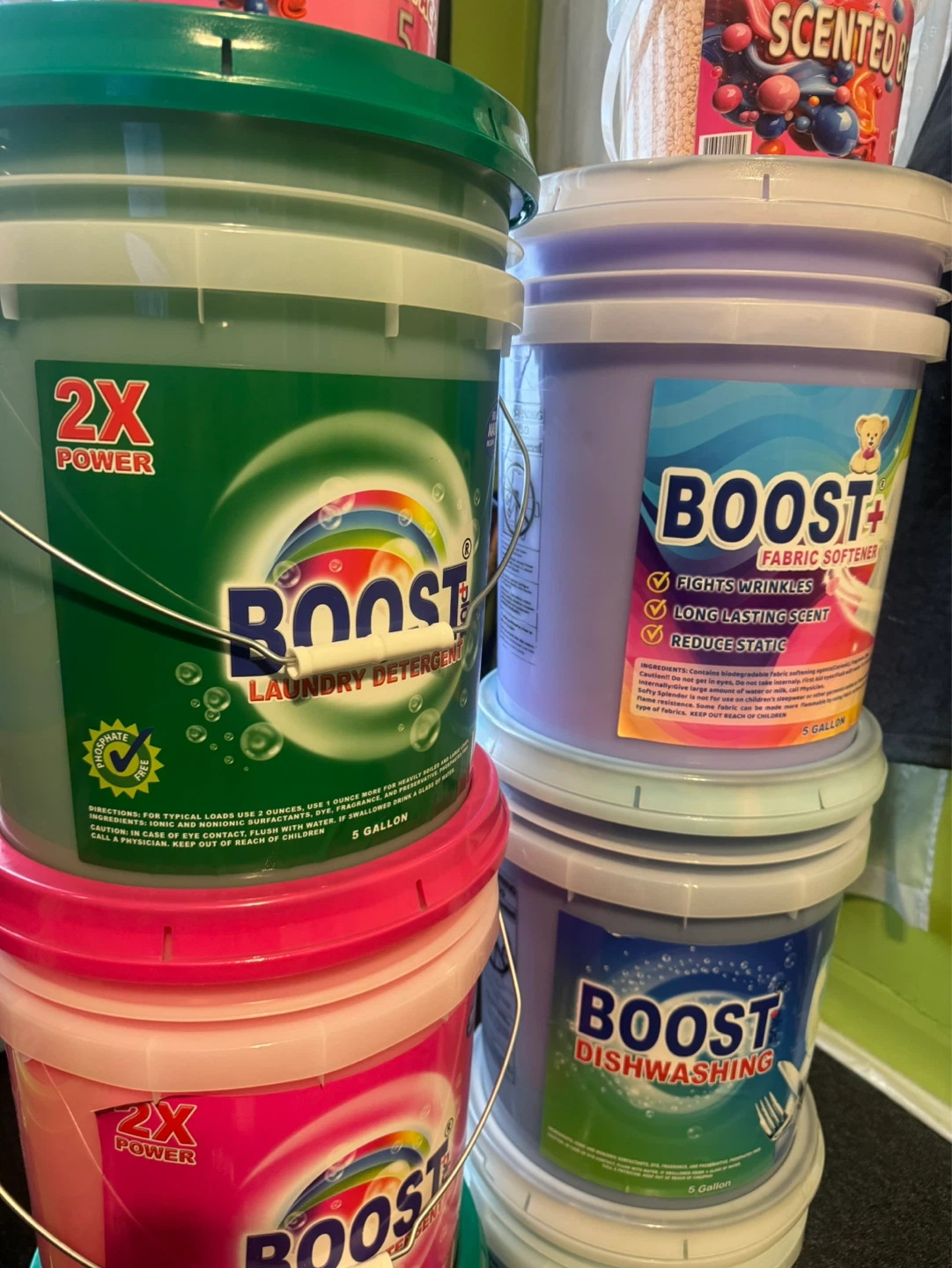 Boost Laundry Detergent, Fabric Softener & Dishwashing Buckets - photo 2