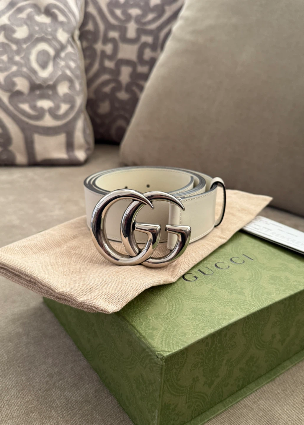 Off white/cream Gucci Belt unisex 90/38 - photo 2