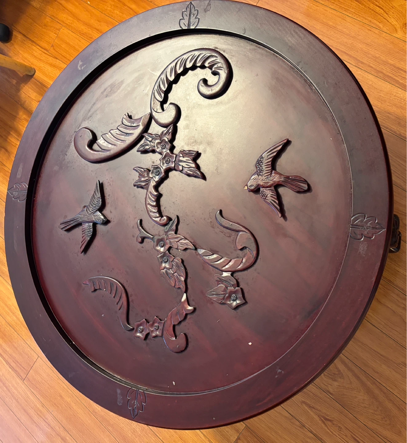 Beautiful Vintage Carved Wooden Coffee Table - photo 2