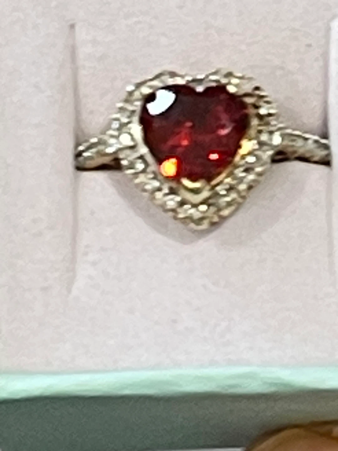Heart Shape Ruby and Diamond Ring - photo 2