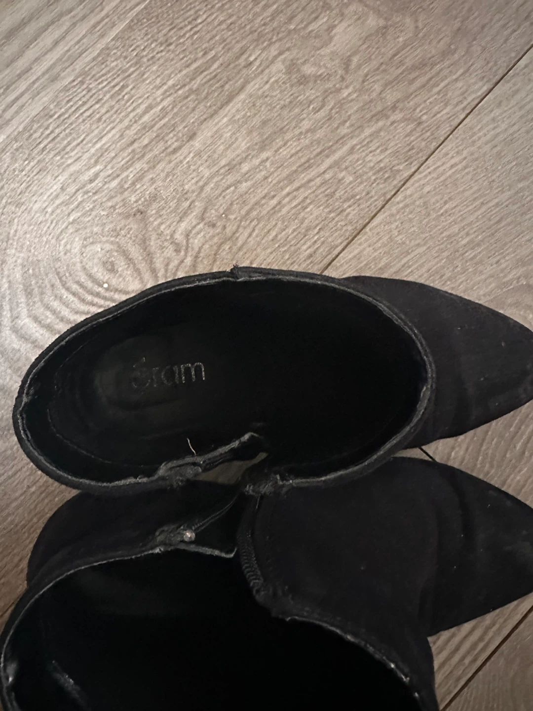 Black Suede Block Heel Ankle Boots - photo 3