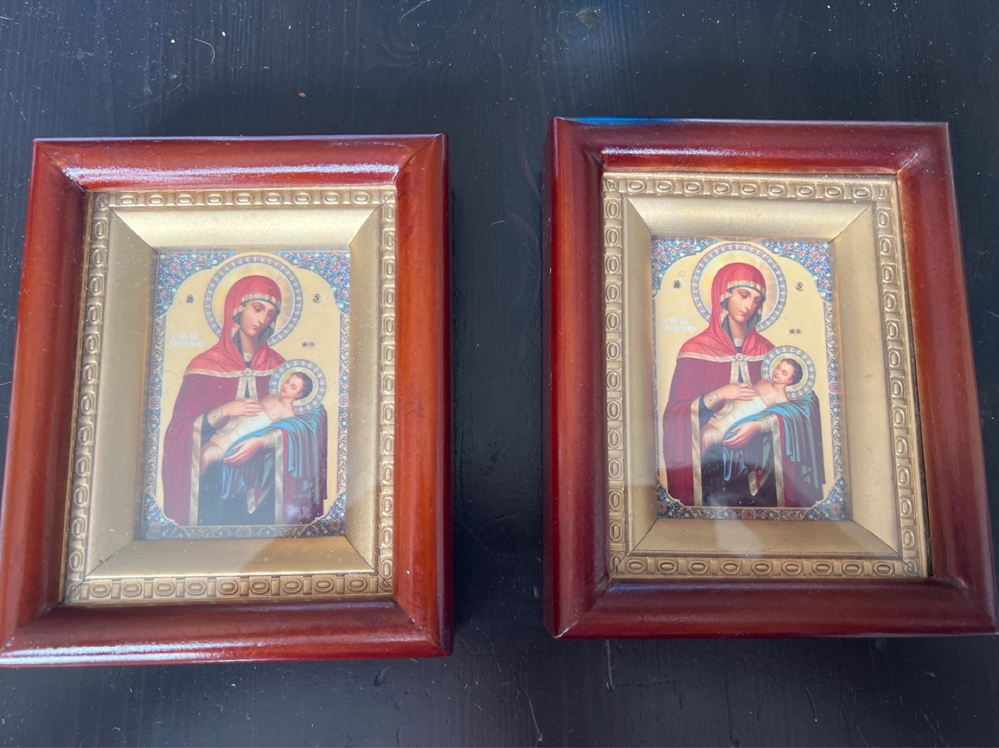Framed Religious Icon Prints (Set of 2) – Wood Frames - photo 3