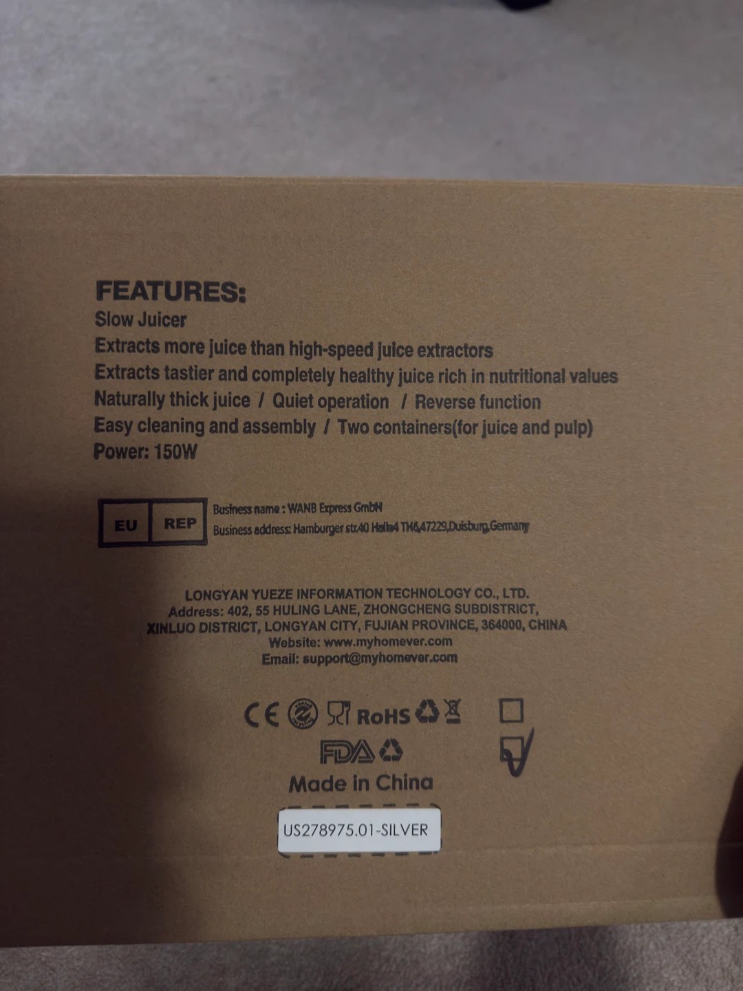 Homever Slow Juicer - photo 3