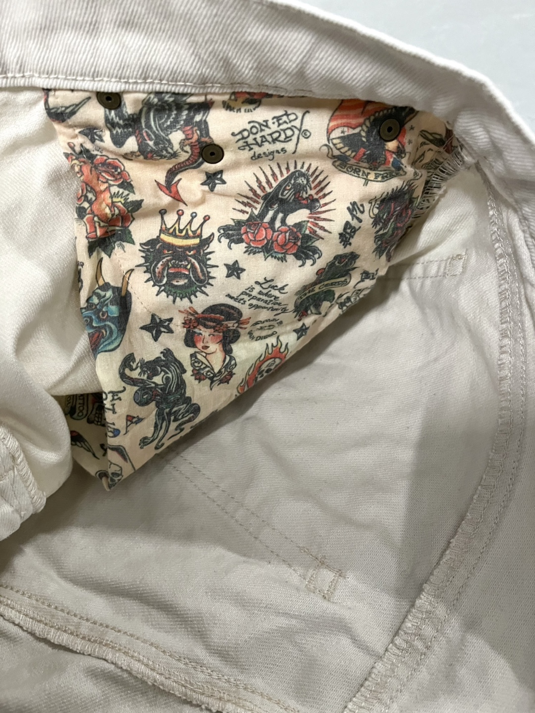 Ed Hardy Graphic Print Denim Shorts - photo 3