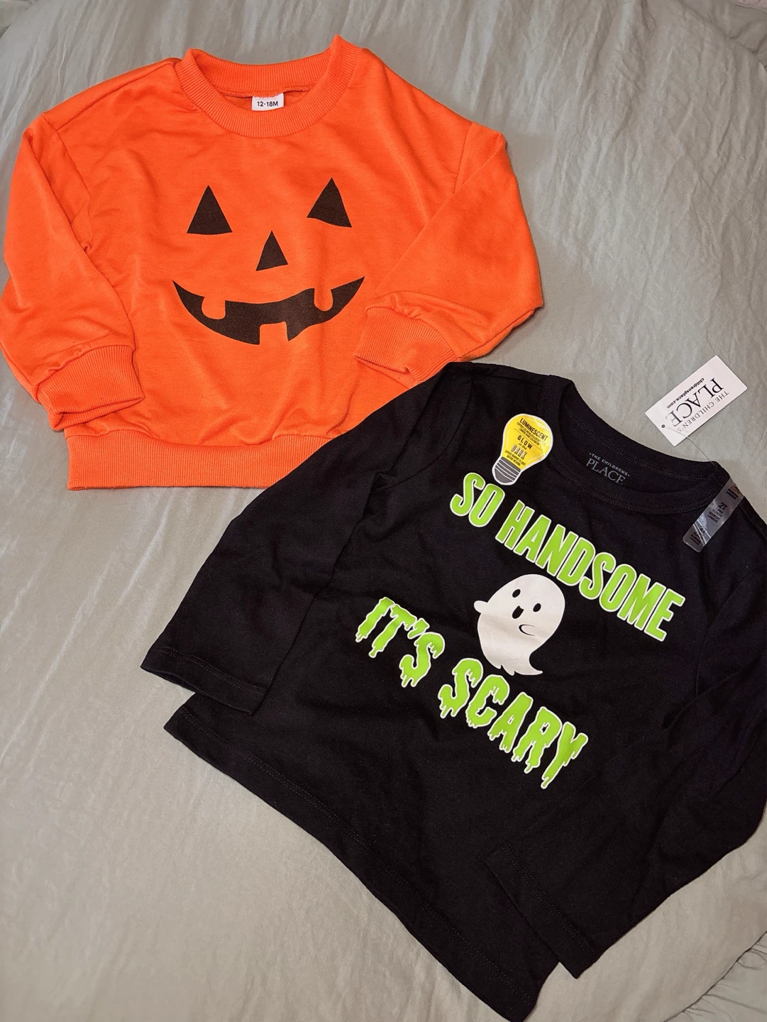 Halloween Pumpkin & Ghost Sweatshirt Set