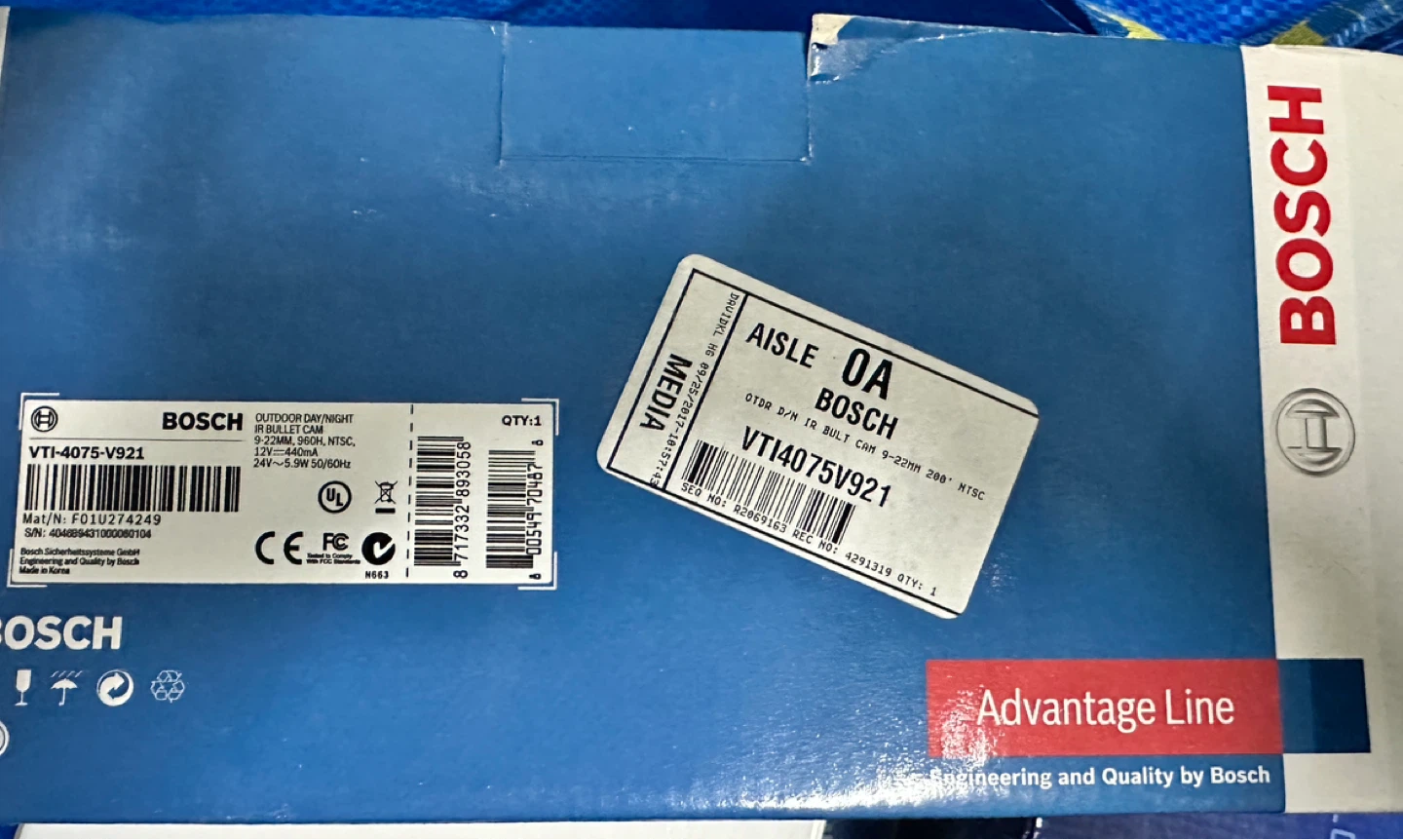 Bosch VT1-4075-V921 AN Bullet 4000 IR Camera - photo 2