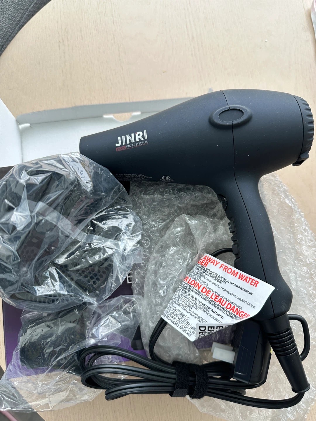 JINRI Professional Hair Dryer with Attachments