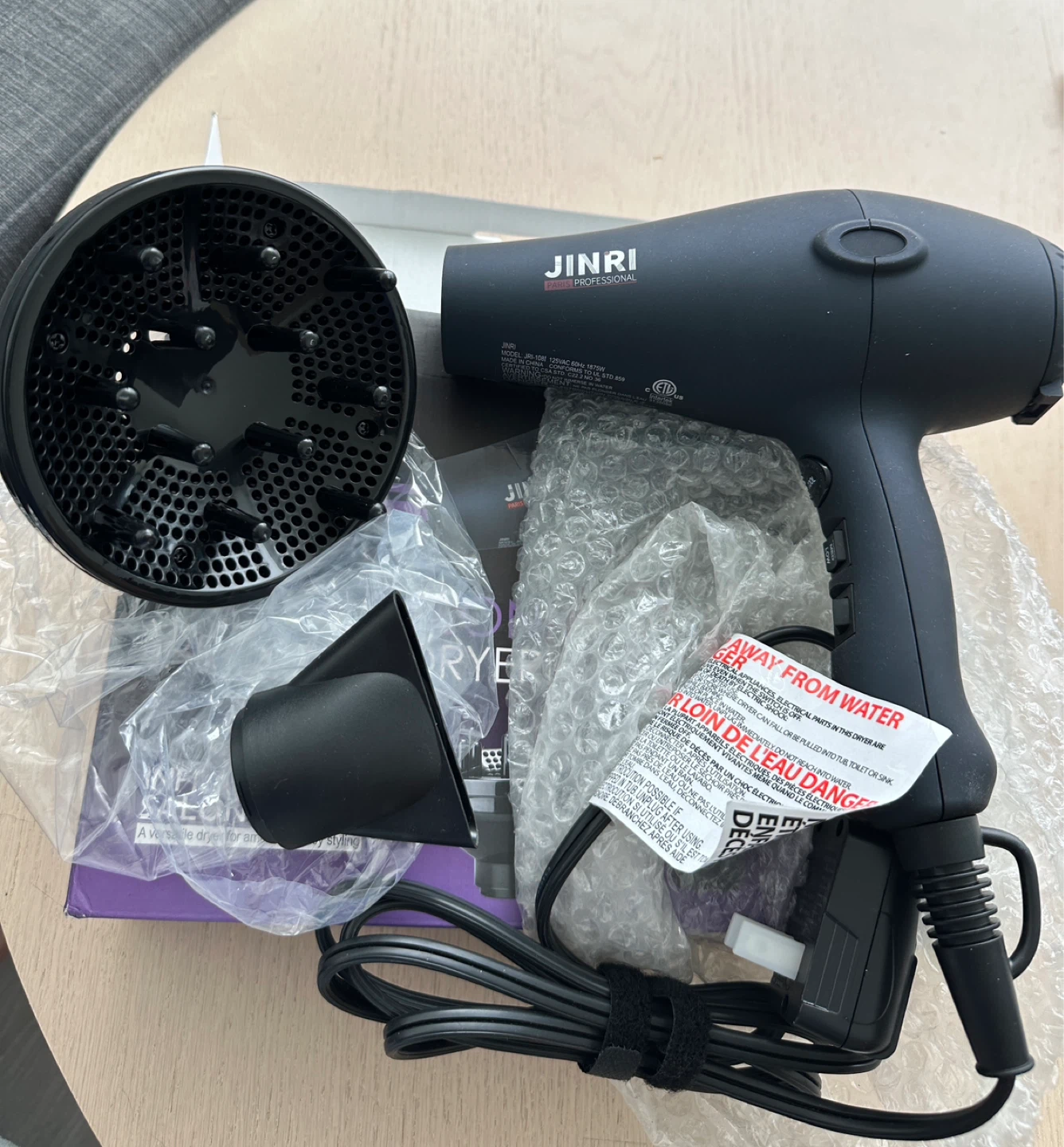 JINRI Professional Hair Dryer with Attachments - photo 2