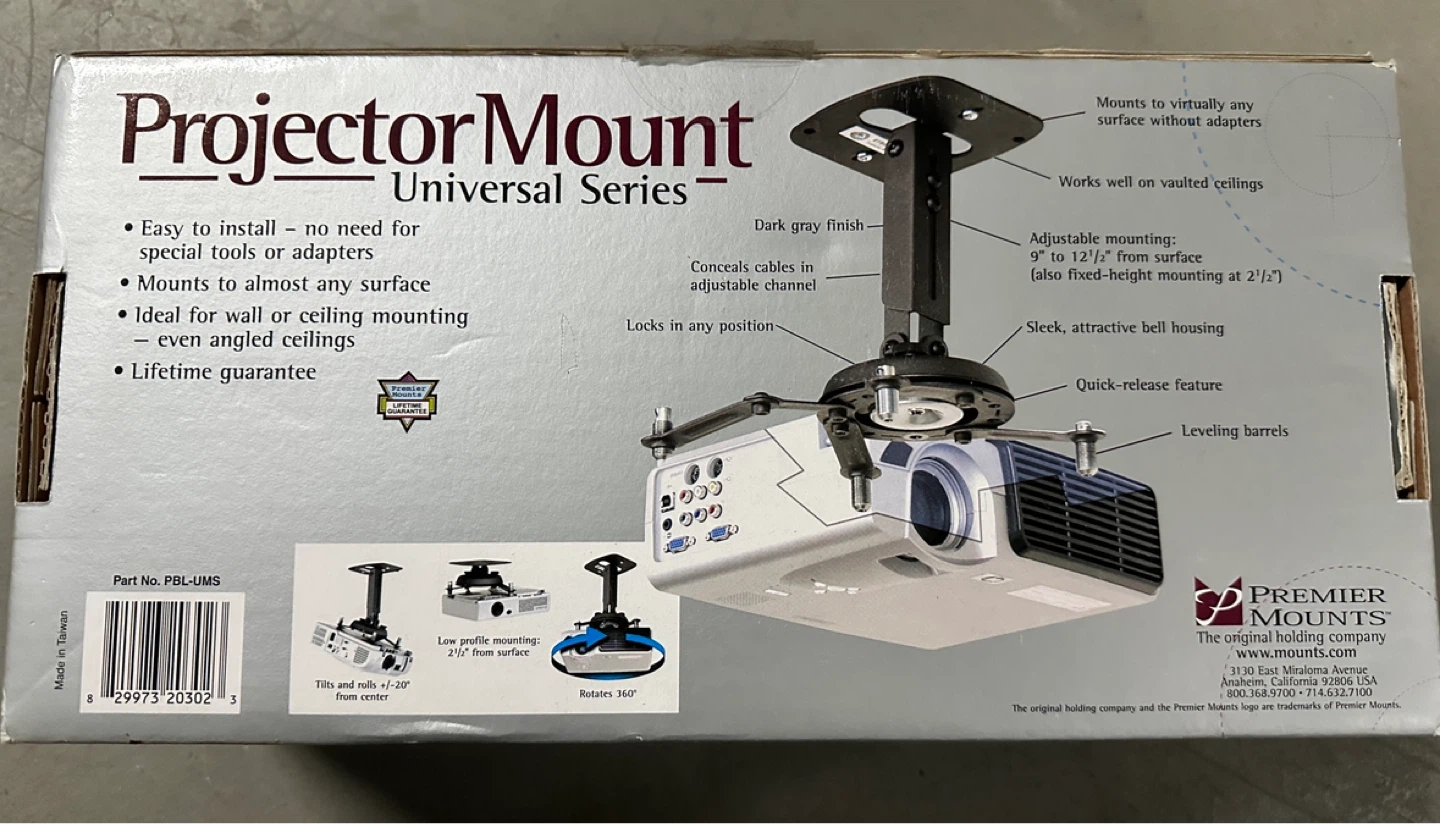 Premier Mounts Universal Series Projector Mount - photo 2
