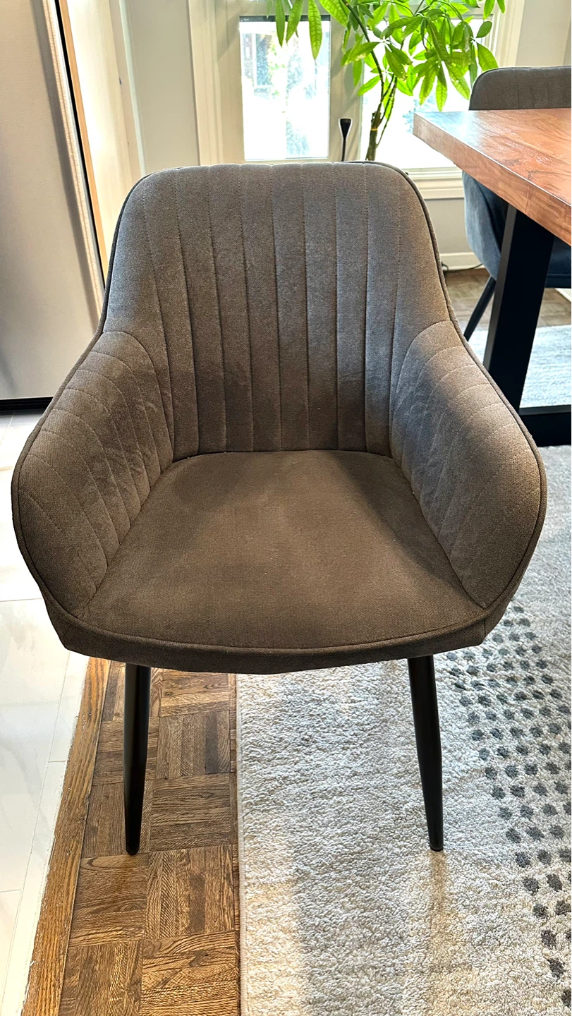 Grey Upholstered Dining Chair - photo 2