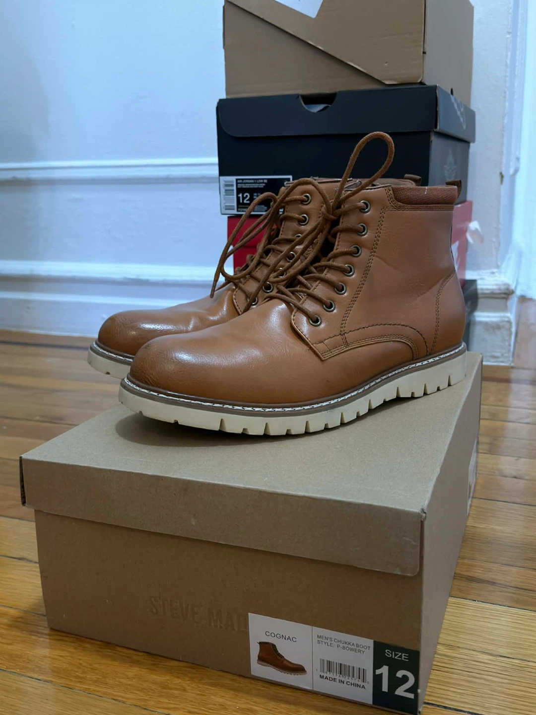 Steve Madden Men's Chukka Boots Cognac Size 12