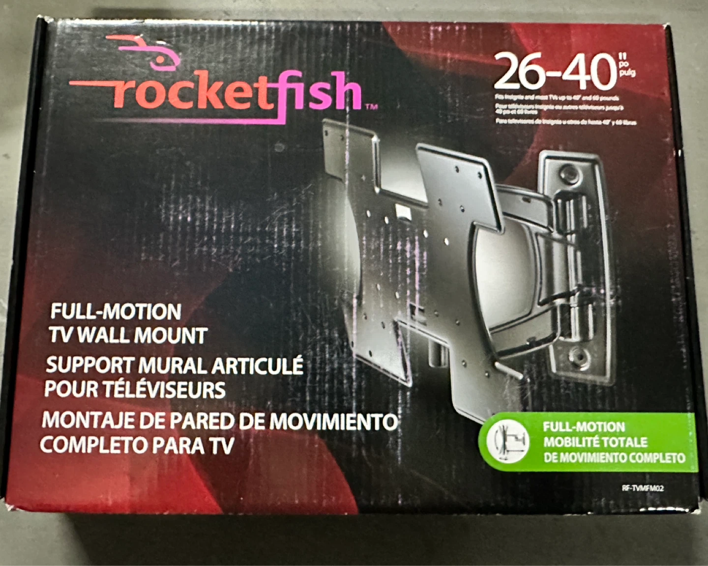 Rocketfish Full-Motion TV Wall Mount 26-40 inch