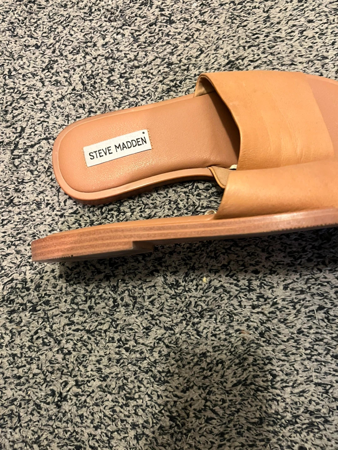 Steve Madden Tan Leather Slides - photo 2