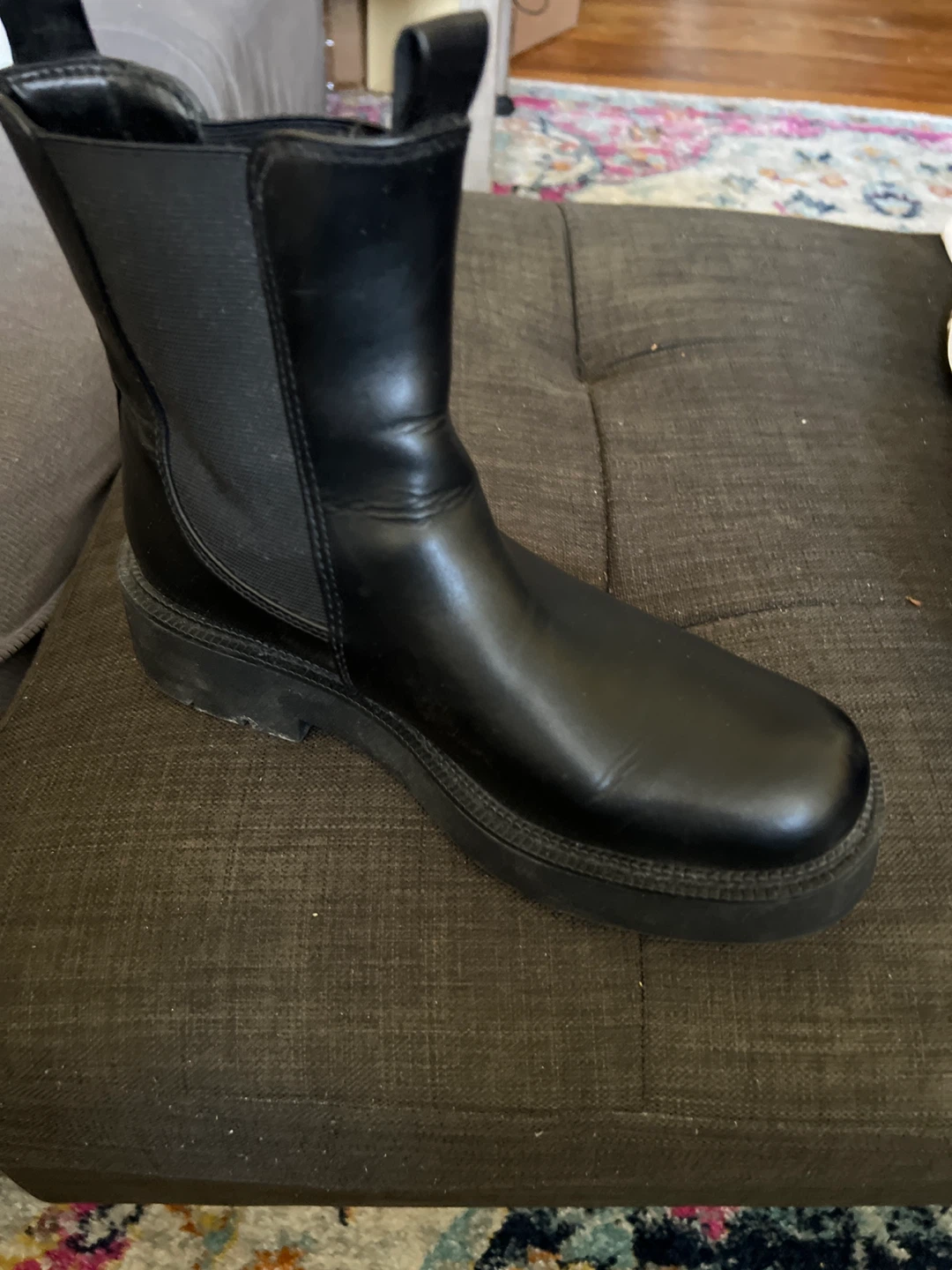 Black Chelsea Platform Boots