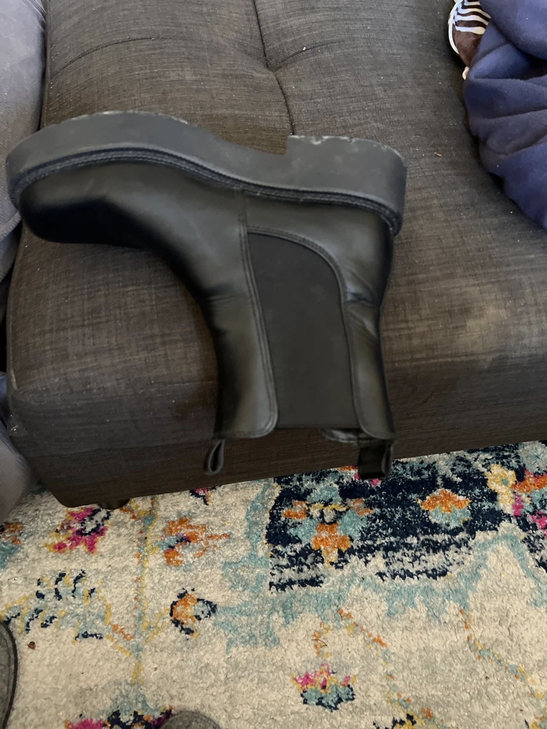 Black Chelsea Platform Boots - photo 2