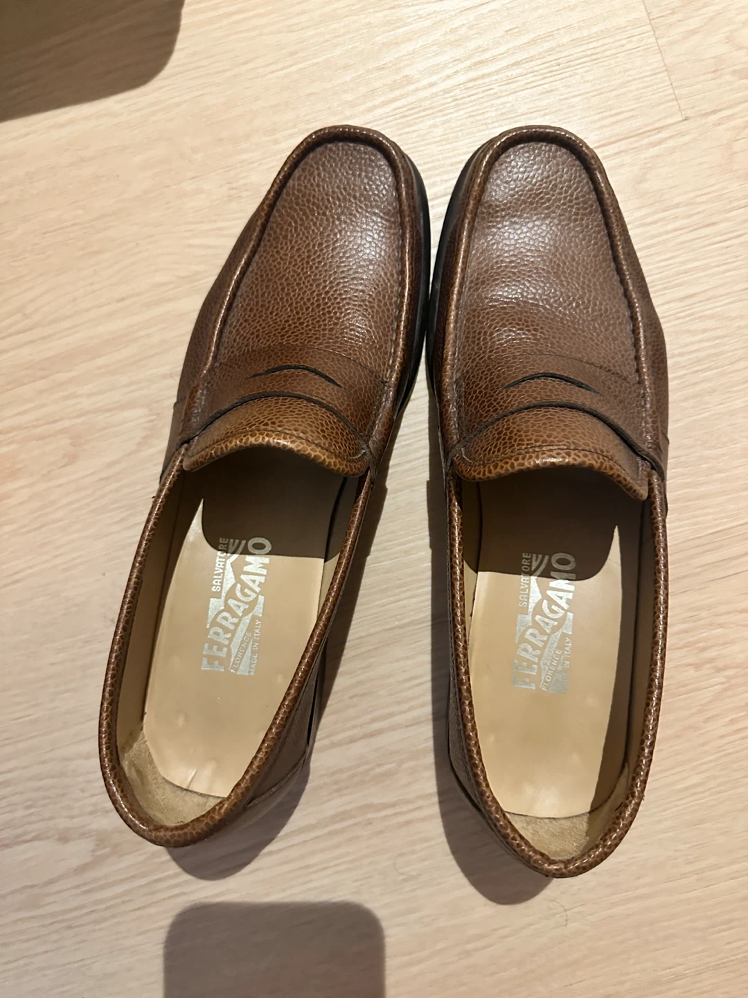 Salvatore Ferragamo Brown Leather Loafers Men's Shoes - photo 3