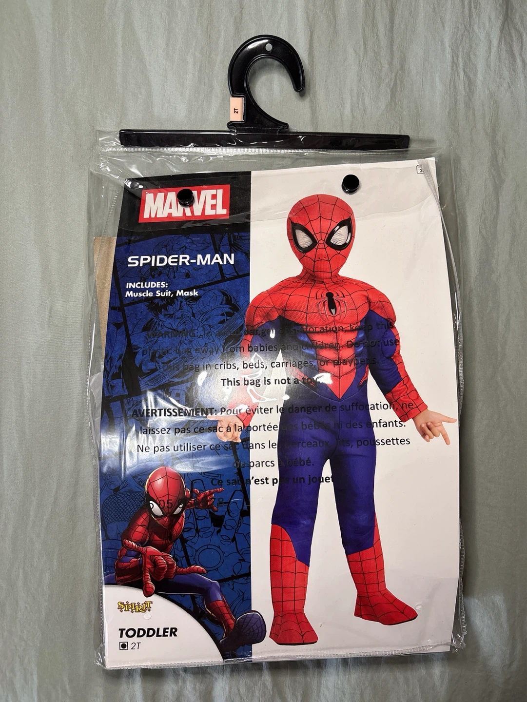 Spider-Man Toddler Costume with Muscle Suit and Mask