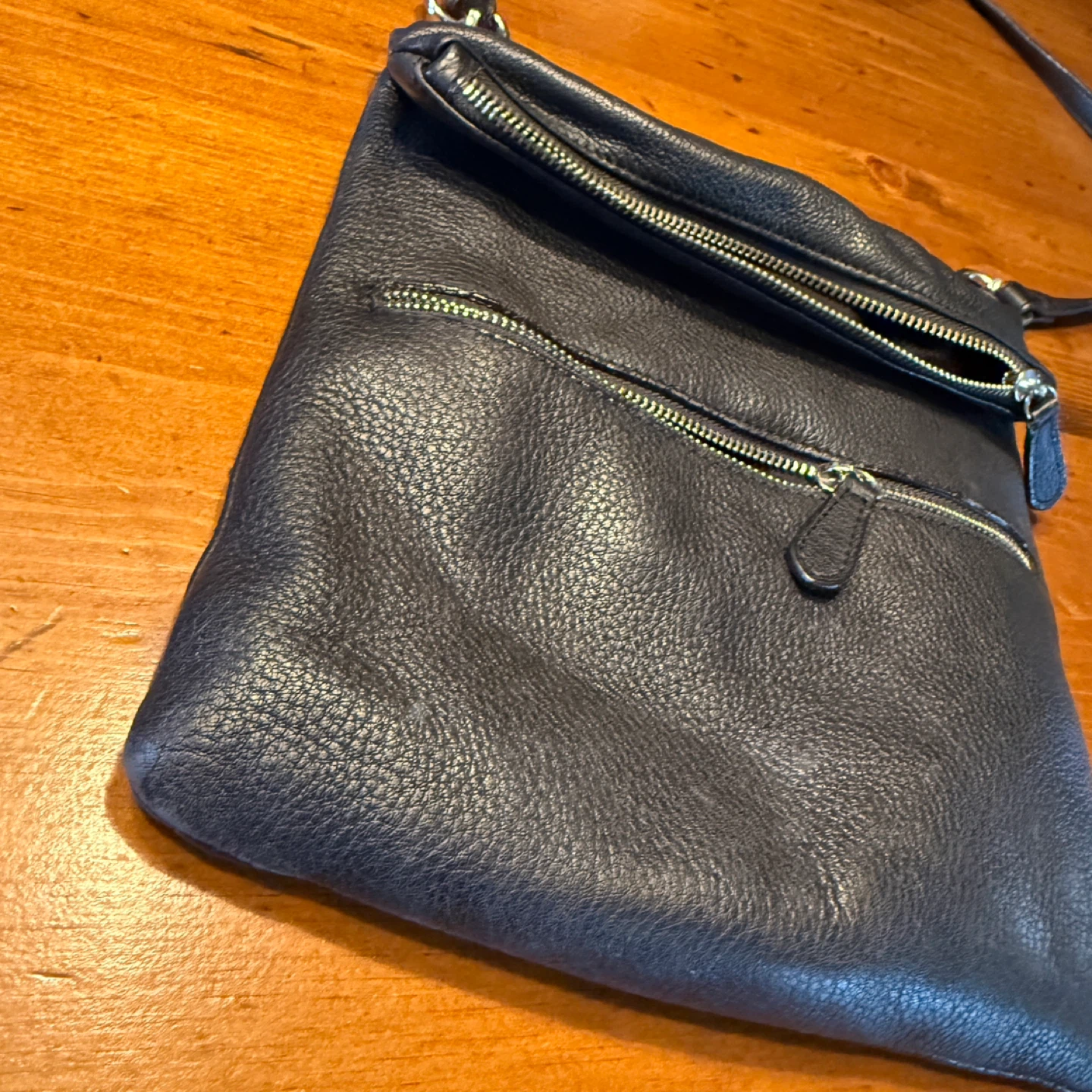 Black Leather Crossbody Bag - photo 2